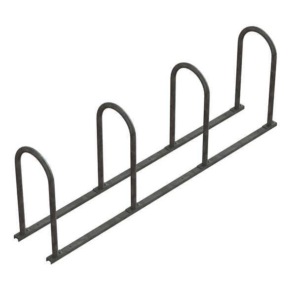 Madrax Bike Rack, 2-Sided, 8-Bike, 87 in., Silver - UT160-8-G