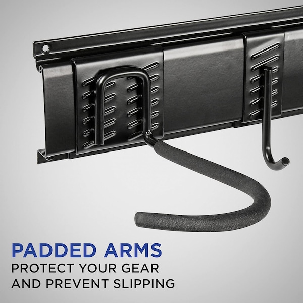Raxgo Garage Bike Rack Wall Mount Bicycle Storage Hanger with 3 Adjustable Hooks - RAXWBR3