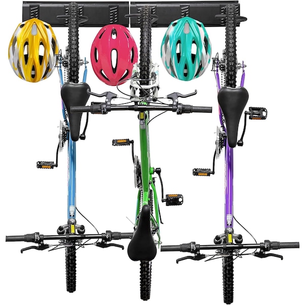 Raxgo Garage Bike Rack Wall Mount Bicycle Storage Hanger with 3 Adjustable Hooks - RAXWBR3