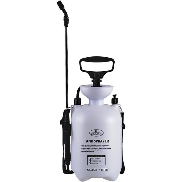Landscapers Select Compression Sprayer, 1 gal Tank, Polyethylene Tank, 55 in L Hose, White - SX-4B