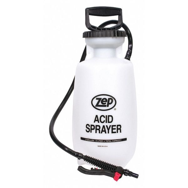 Zep 2 gal Handheld Sprayer, Poly, 40 in L Hose, 18 in L Wand, Cone Nozzle Spray Pattern, 100 psi Max - 783101