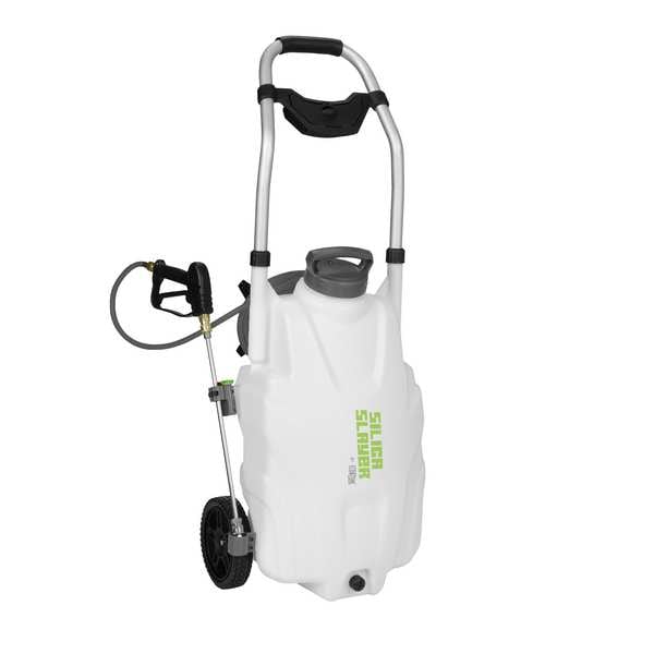 Flowzone 9 gal Battery Operated Sprayer, Poly, 20 ft L Hose, Adjustable Cone Nozzle Spray Pattern - FZVACF-2.5
