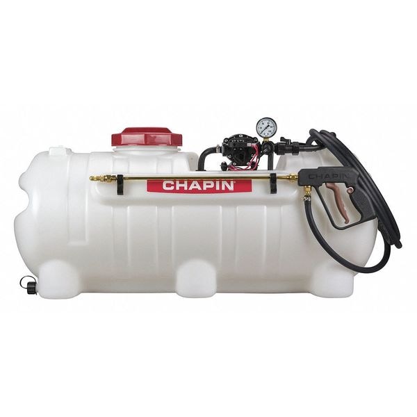 Chapin 25 gal Sprayer, Polyethylene, 15 ft L Hose, 19 in L Wand, Shower Nozzle Spray Pattern, 60 psi Max - 97500B