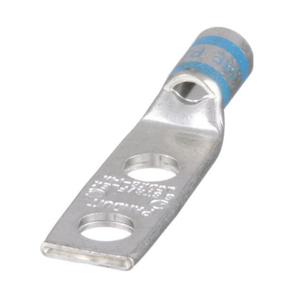 Panduit Lug, Cu, 2 agujeros, #6 AWG, perno de 1/4, .63 - LCDX6-14A-L