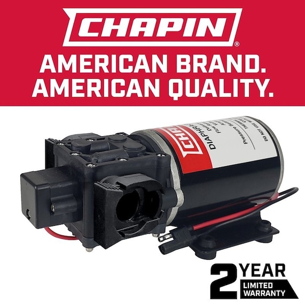 Chapin Diaphragm Pump, Positive Displacement, For: 15 and 25 gal ATV Sprayers - 6-9138