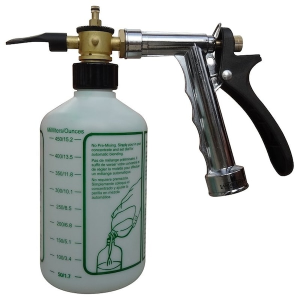 Landscapers Select Hose Sprayer, 15 oz Cup, Zinc Alloy, Silver - GM244
