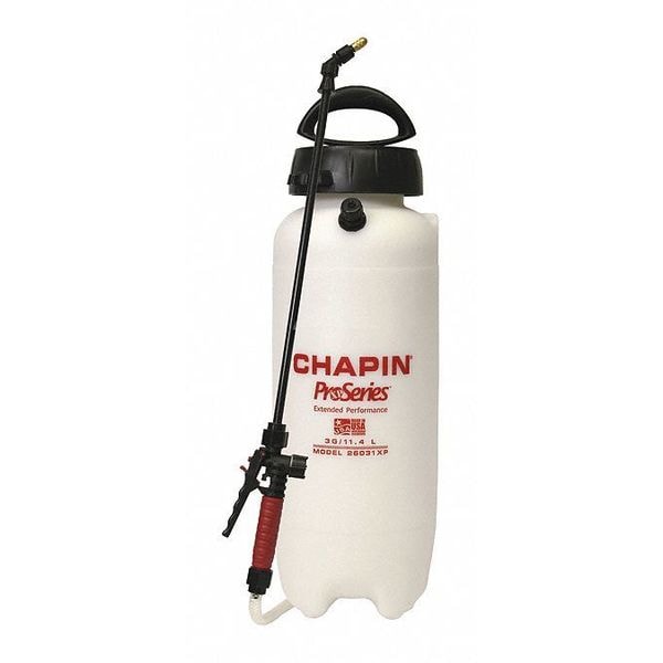 Chapin 3 gal Handheld Sprayer, Poly, 48 in L Hose, Shower/ Jet Nozzle Spray Pattern, Poly Wand Material - 26031XP