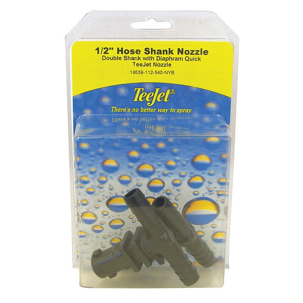 Teejet Double Hose Shank Nozzle, 1/2" - PK-18639-112-540-NYB-2