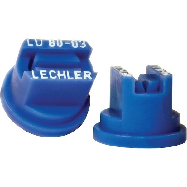 Green Leaf Spray Nozzle, Multi-Range Universal Flat, Polyoxymethylene, Blue, For: Y8253048 Series 8 mm Cap - LU 80-03 6PK