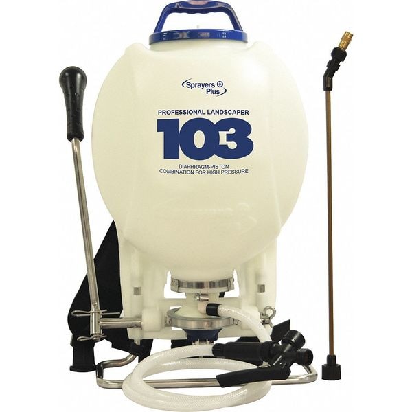 Sprayers Plus 4 gal High Pressure Diaphram  Backpack Sprayer, 51 in L Hose - 103