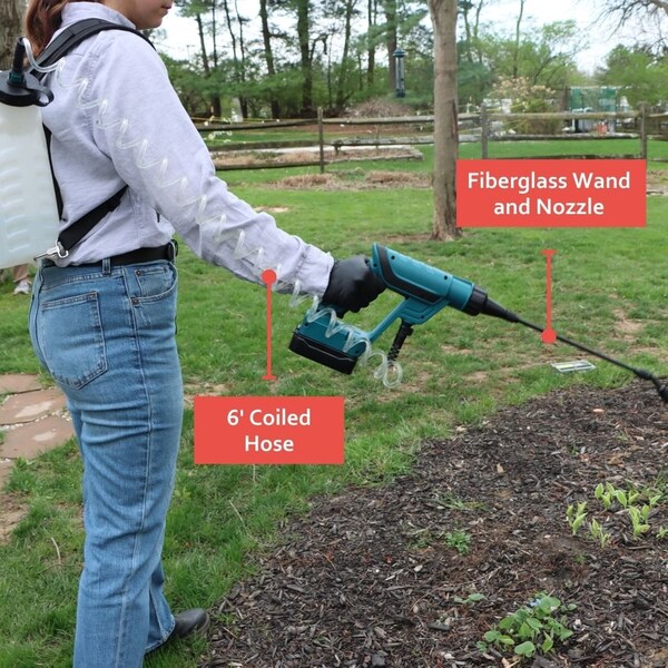 Spraymate 1 1/2 gal Battery Sprayer, Plastic, 6 ft L Hose, Jet, Mist Nozzle Spray Pattern - SMSAAC-3