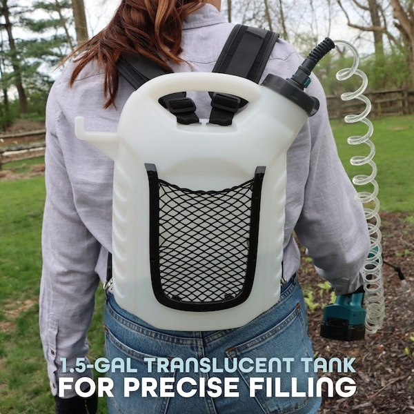 Spraymate 1 1/2 gal Battery Sprayer, Plastic, 6 ft L Hose, Jet, Mist Nozzle Spray Pattern - SMSAAC-3