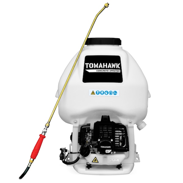 Tomahawk Power 6.5 gal Backpack Sprayer, 63 in L Hose, 24 in L Wand, Fan Nozzle Spray Pattern - TCS6.5