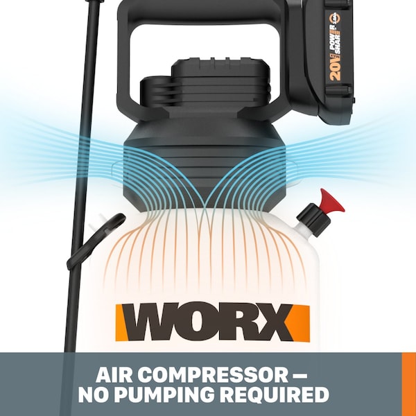 Worx 20V Power Share 2-Gallon Cordless Yard Sprayer, No Battery and Charger Included, Tool Only - WG829.9