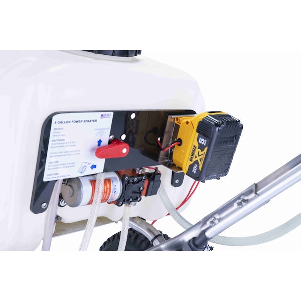 Earthway 8 gal Battery Operated Sprayer, 9.5 ft L Hose - 90308