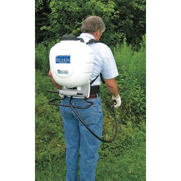 Field King 4 gal Backpack Sprayer, Polyethylene, 50 in L Hose, 18 in L Wand, Fan/ Foaming Nozzle Spray Pattern - 190328