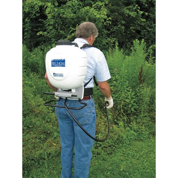 Field King 4 gal Backpack Sprayer, Polyethylene, 50 in L Hose, 18 in L Wand, Fan/ Foaming Nozzle Spray Pattern - 190328