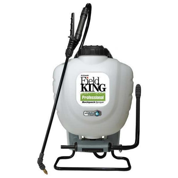 Field King 4 gal Backpack Sprayer, Polyethylene, 50 in L Hose, 18 in L Wand, Fan/ Foaming Nozzle Spray Pattern - 190328