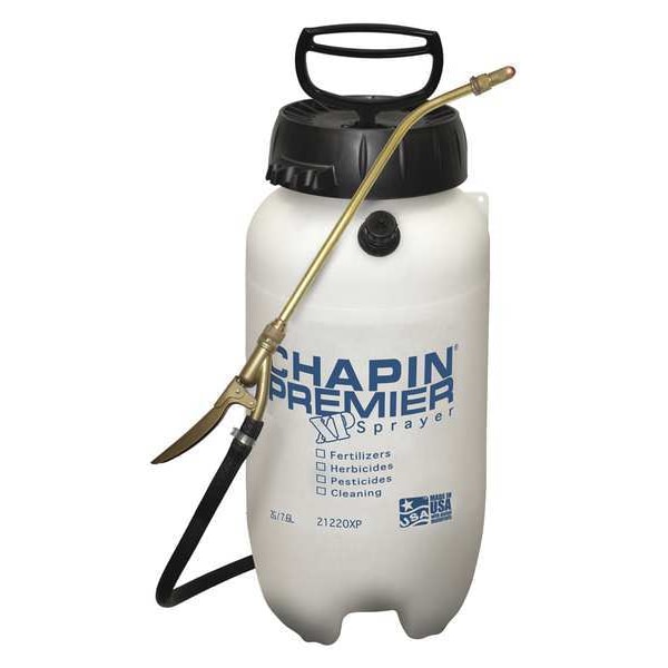 Chapin 2 gal Handheld Sprayer, Poly, 42 in L Hose, 12 in L Wand, Shower Nozzle Spray Pattern, 40 psi Max - 21220XP