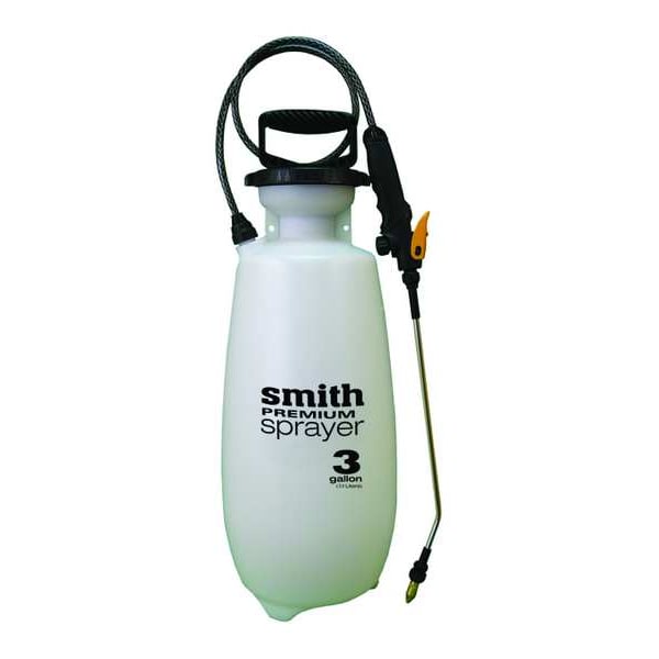 Smith Sprayers 3 gal Handheld Sprayer, Poly, 36 in L Hose, 18 in L Wand, Cone Nozzle Spray Pattern, 40 psi Max - 190365