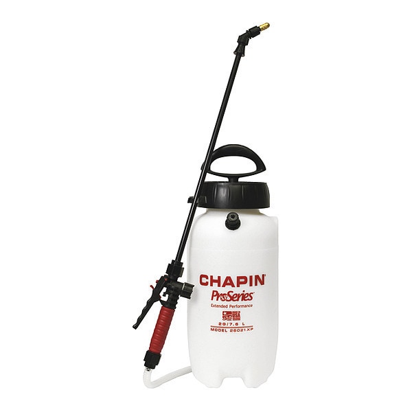 Chapin 2 gal Handheld Sprayer, Poly, 48 in L Hose, Shower/ Jet Nozzle Spray Pattern - 26021XP