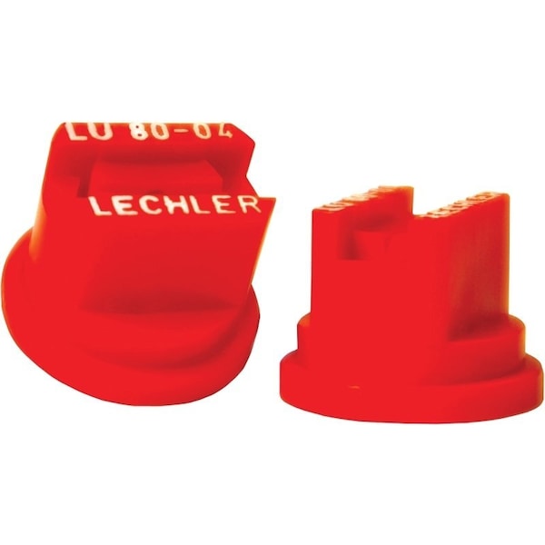 Green Leaf Spray Nozzle, Multi-Range Universal Flat, Polyoxymethylene, Red, For: Y8253048 Series 8 mm Cap - LU 80-04 6PK