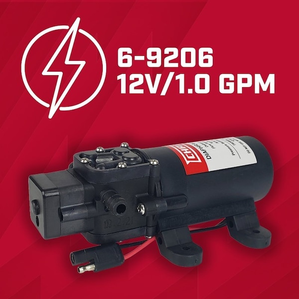 Chapin Diaphragm Pump, Positive Displacement, For: 15 and 25 gal ATV Sprayers - 6-9206