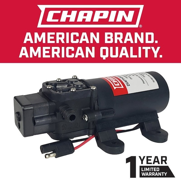 Chapin Diaphragm Pump, Positive Displacement, For: 15 and 25 gal ATV Sprayers - 6-9206