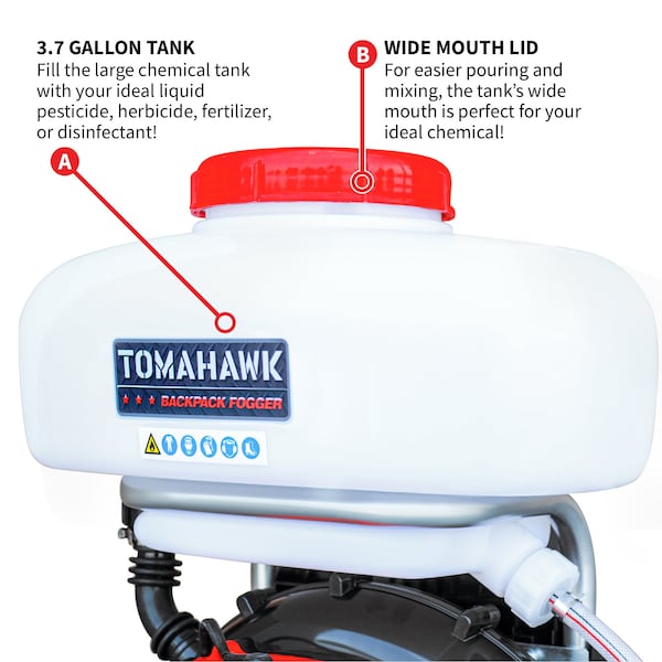 Tomahawk Power Backpack Fogger, 21 in L Hose - TMD14-2