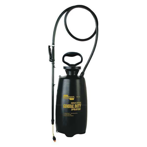Chapin 3 gal Handheld Sprayer, Poly, 60 in L Hose, 32 in L Wand, Fan Nozzle Spray Pattern, 60 psi Max - 2553E