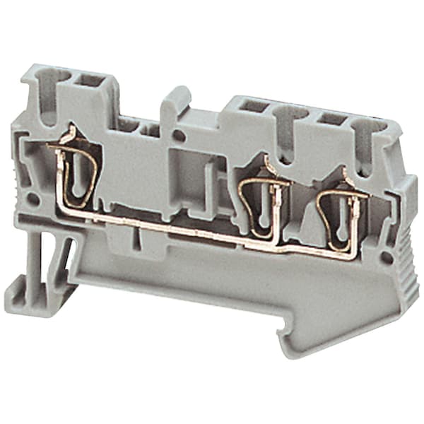 Bloque terminal Schneider Electric, Linergy TR, tipo muelle, paso a través, 3 puntos, 2.5mm², gris, juego de 50 - NSYTRR23