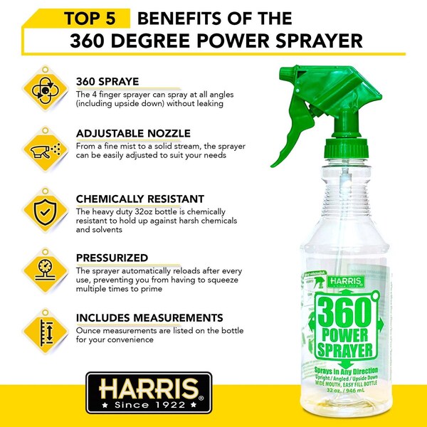 Pf Harris Harris 360 Power 32 oz Mister/Sprayer Spray Bottle - 360-32S