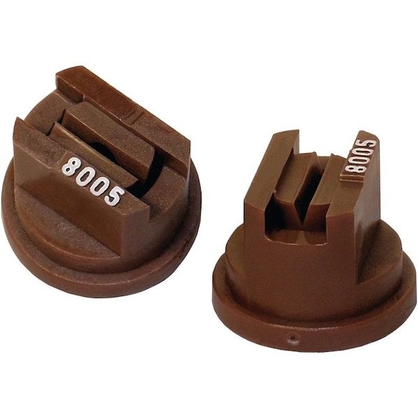 Green Leaf ST8005 Spray Nozzle, Standard Flat, Polyoxymethylene, Brown, For: Y8253048 Series 8 mm Cap - ST 80-05 6PK