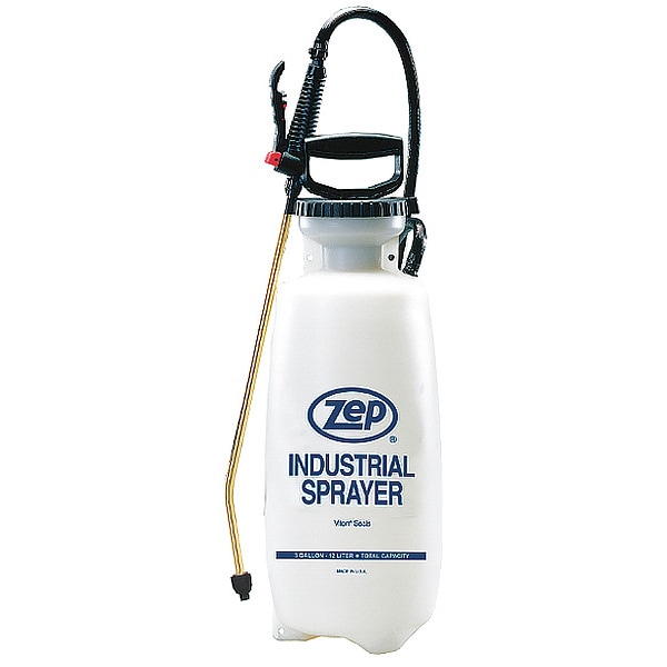 Zep 3 gal Handheld Sprayer, Poly, 40 in L Hose, 14 in L Wand, Cone/ Fan/ Jet Nozzle Spray Pattern - 781801