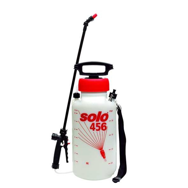 Solo 2-1/4 gal Handheld Sprayer, Poly, 48 in L Hose, 22 in L Wand, Fan Nozzle Spray Pattern, 45 psi Max - 456V