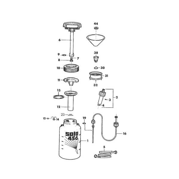 Solo 2-1/4 gal Handheld Sprayer, Poly, 48 in L Hose, 22 in L Wand, Fan Nozzle Spray Pattern, 45 psi Max - 456V