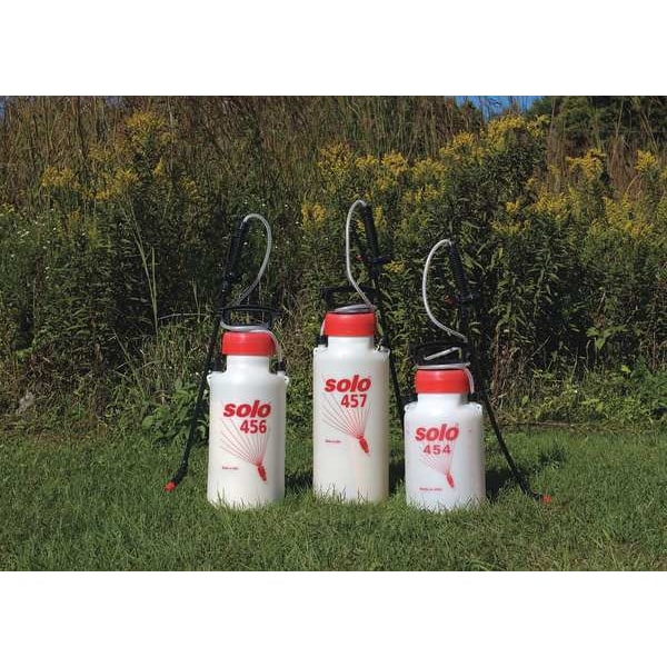 Solo 2-1/4 gal Handheld Sprayer, Poly, 48 in L Hose, 22 in L Wand, Fan Nozzle Spray Pattern, 45 psi Max - 456V