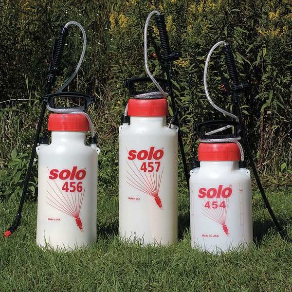 Solo 2-1/4 gal Handheld Sprayer, Poly, 48 in L Hose, 22 in L Wand, Fan Nozzle Spray Pattern, 45 psi Max - 456V