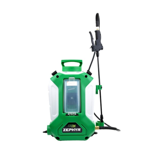 Flowzone 4 gal Backpack Battery Sprayer, Plastic, 5 ft L Hose, 40 psi Max - FZSATJ-3