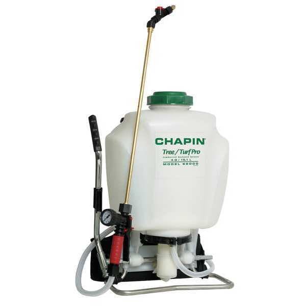 Chapin 4 gal Backpack Commercial Sprayer, Polyethylene, 48 in L Hose, 18 in L Wand, 90 psi Max - 62000