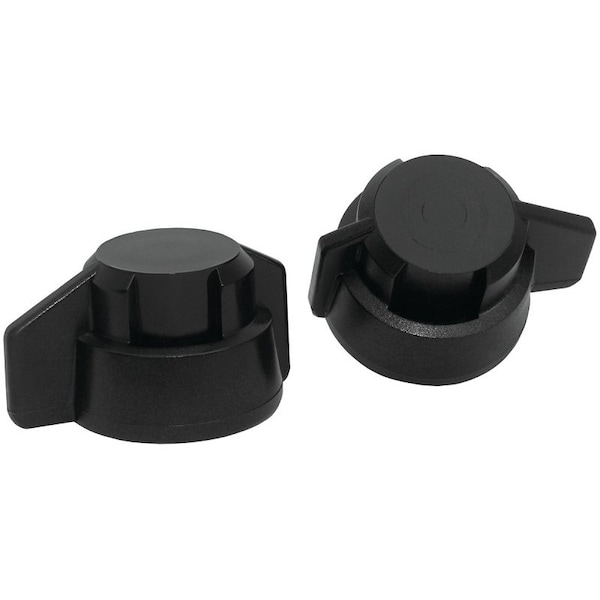 Green Leaf Winged Bayonet Cap, Closed, Black - Y8253040 6PK