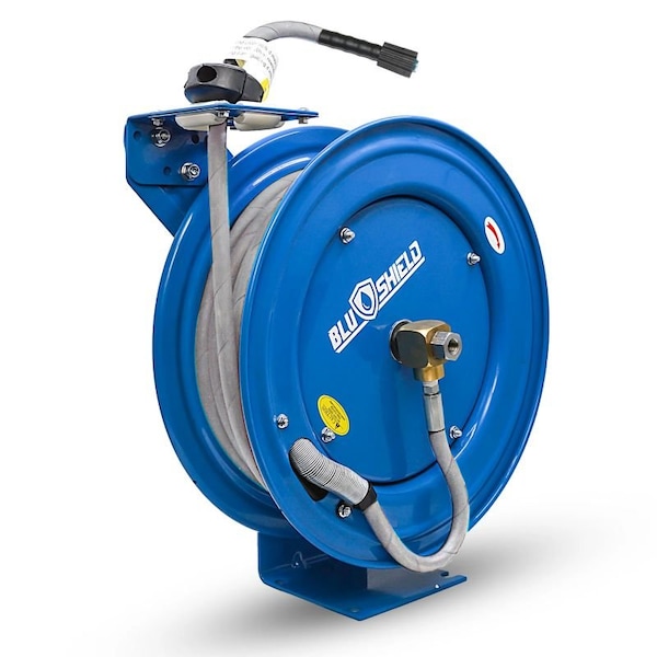 Blushield Blushield Polyester Pressure Washer Hose Reel Heavy Duty Single Arm Assembly 1/4" x 35' - PWRHD1435-NM