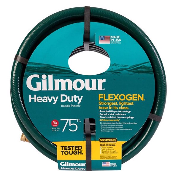 Gilmour Gilmour Flexogen 3/4 in. D X 75 ft. L Heavy Duty Garden Hose - 843751-1002