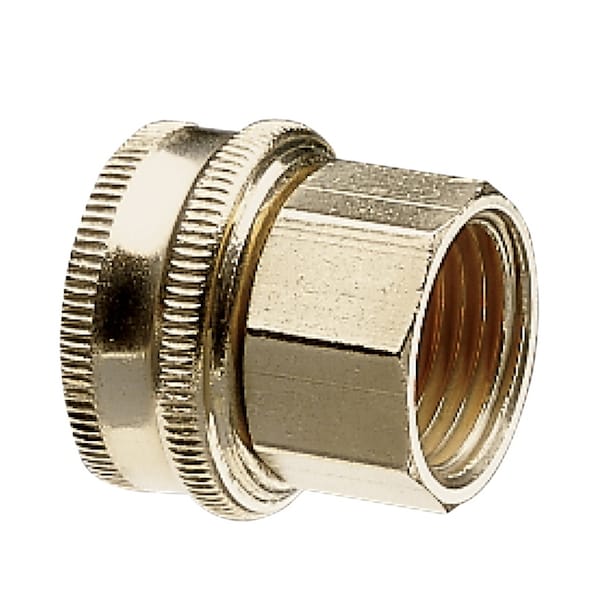 Gilmour Gilmour 1/2 & 3/4 in. Brass Threaded Double Female Swivel Hose Connector - 805574-1003