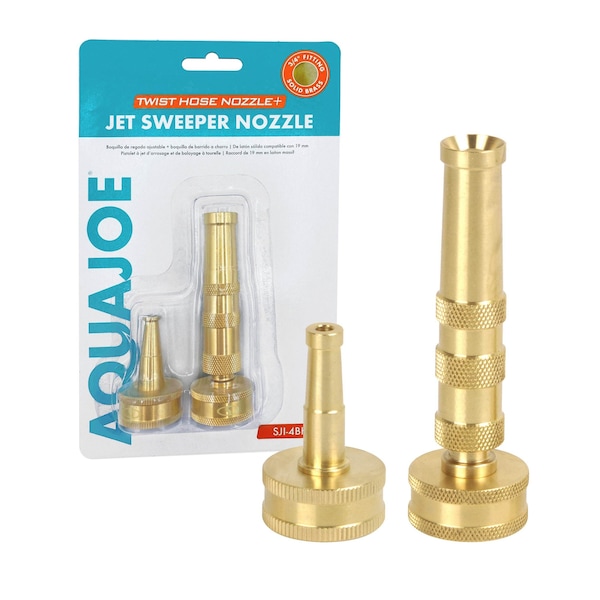 Aqua Joe 2-In-1 Twist Hose + Jet Sweeper Nozzle - SJI-4BHNC