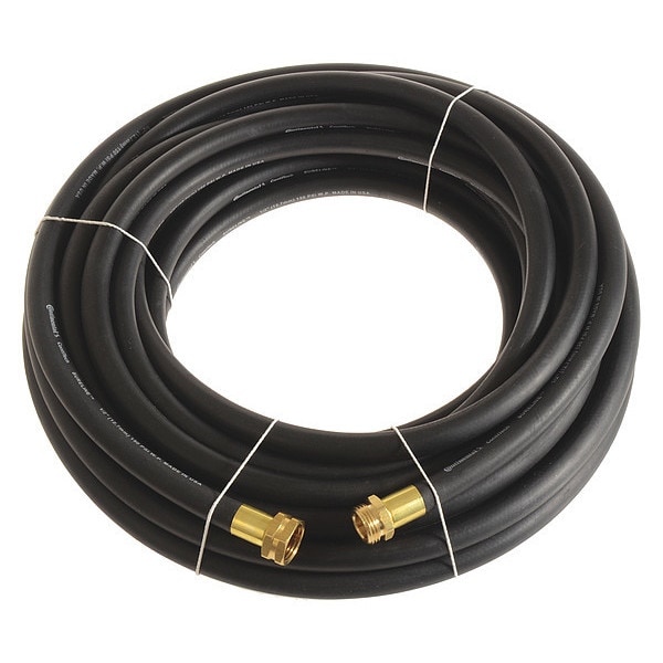 Continental Garden Hose, 1/2" ID x 50 ft., Black, Hose Outside Dia.: 7/8 in - CWH050-50MF-G