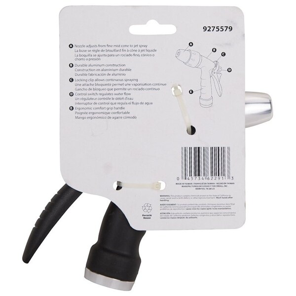 Landscapers Select Spray Nozzle, Female, Aluminum, Black, Chrome - GT-35231-3L