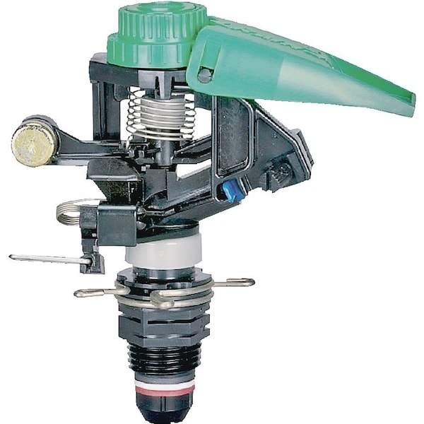 Rain Bird Impact Sprinkler, 12 in Connection, FullPartCircle, Bayonet Nozzle, PolymerStainless Steel - P5R