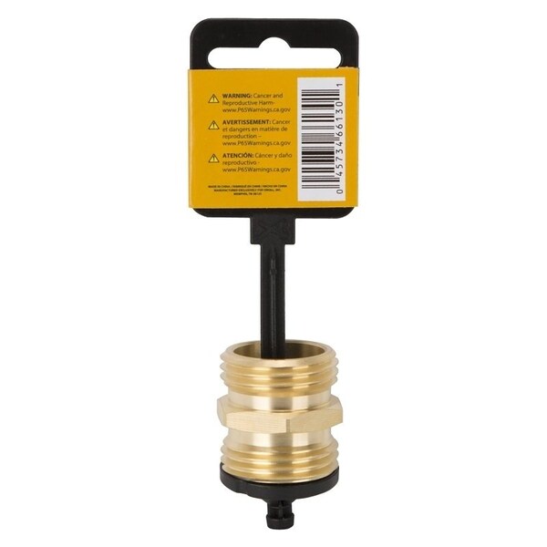 Landscapers Select Garden Hose Connector, 3/4 x 3/4 in, MNH x MNH, Brass, Brass - GHADTRS-3