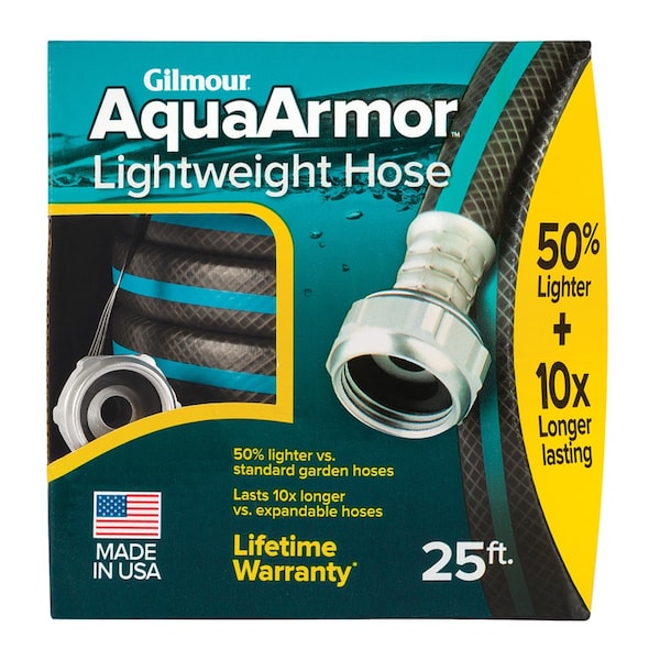 Gilmour Gilmour AquaArmor 1/2 in. D X 25 ft. L Expandable Lightweight Garden Hose - 869251-1001